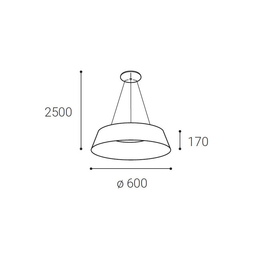 LED2 - LED lustra ar auklu KATY LED/60W/230V 3000/4000K Balts