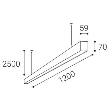 LED2 - LED Lustra ar auklu NOLI LED/40W/230V 3000K/3500K/4000K, balta