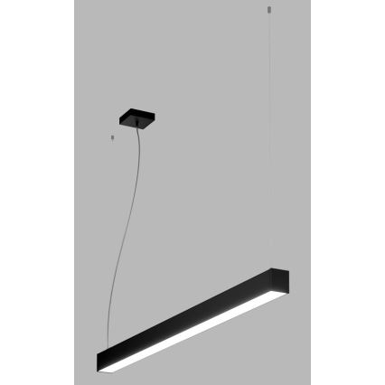 LED2 - LED Lustra ar auklu NOLI LED/40W/230V 3000K/3500K/4000K, melna