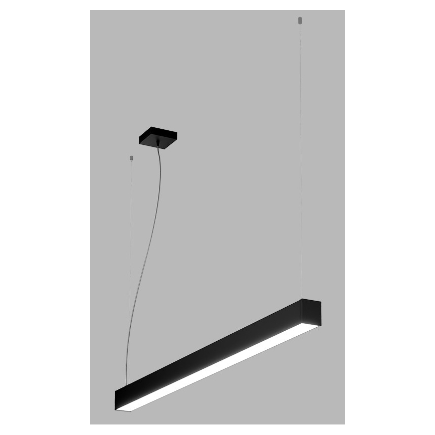 LED2 - LED Lustra ar auklu NOLI LED/40W/230V 3000K/3500K/4000K, melna