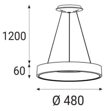 LED2 - LED Lustra uz auklas BELLA LED/40W/230V 3000/4000K balta