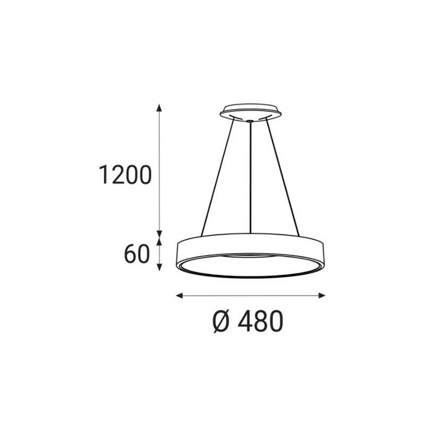 LED2 - LED Lustra uz auklas BELLA LED/40W/230V 3000/4000K balta