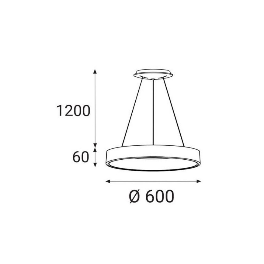 LED2 - LED Lustra uz auklas BELLA LED/50W/230V 3000/4000K balta