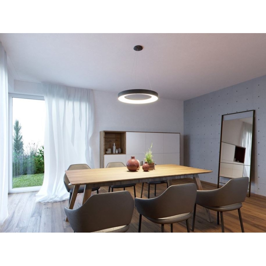 LED2 - LED Lustra uz auklas BELLA LED/50W/230V 3000/4000K melna