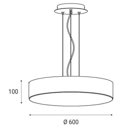 LED2 - LED Lustra uz auklas MONO LED/60W/230V 3000/4000K balta