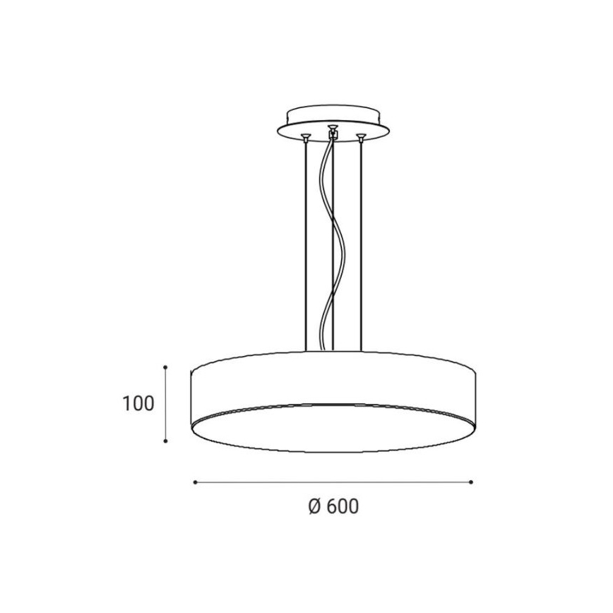 LED2 - LED Lustra uz auklas MONO LED/60W/230V 3000/4000K balta