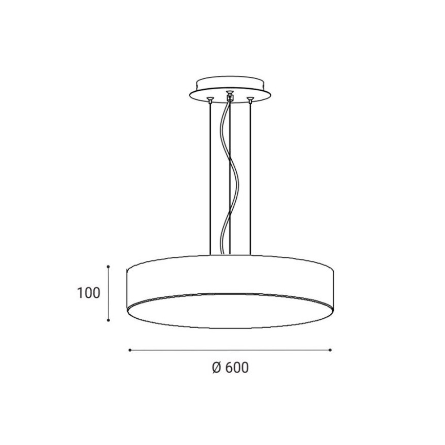 LED2 - LED Lustra uz auklas MONO LED/60W/230V 3000/4000K melna