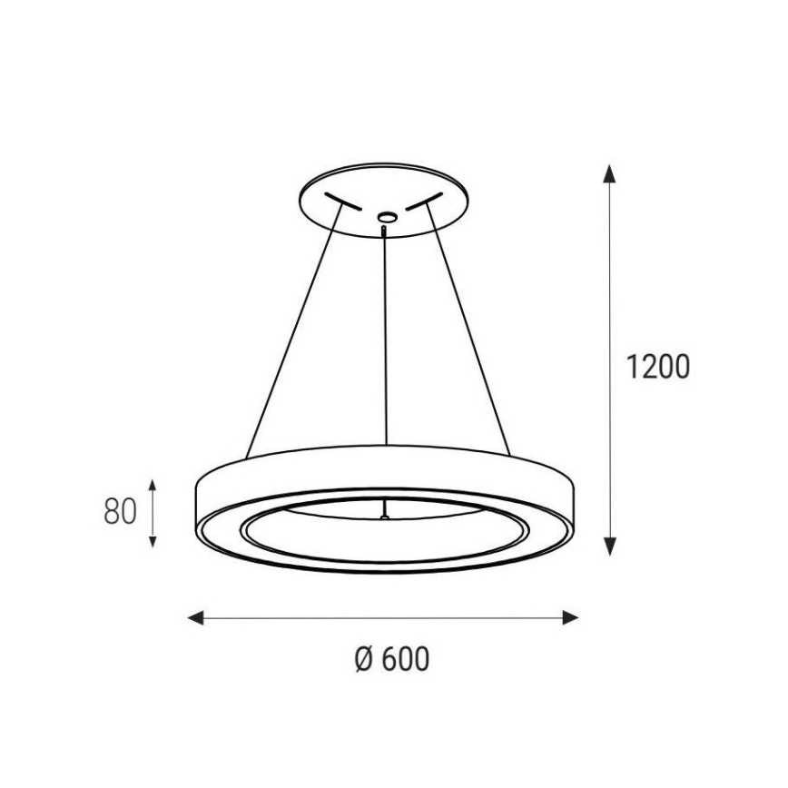 LED2 - LED Lustra uz auklas SATURN LED/50W/230V 3000/4000K balta