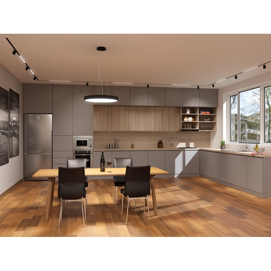 LED2 - LED lustra uz troses MONO SLIM LED/30W/230V 2700/3000K/4000K Ø 40 cm melna