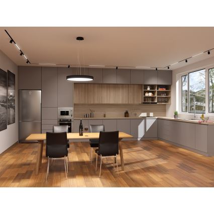 LED2 - LED lustra uz troses MONO SLIM LED/30W/230V 3000K/4000K Ø 40 cm melna