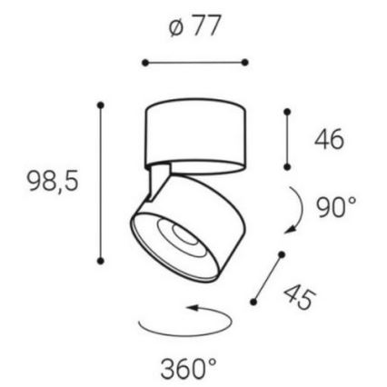 LED2 - LED Starmetis KLIP ON LED/11W/230V balts