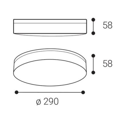 LED2 - LED vannas istabas griestu gaismeklis YPSO LED/22W/230V 3000/4000K IP54 Ø 29 cm balts