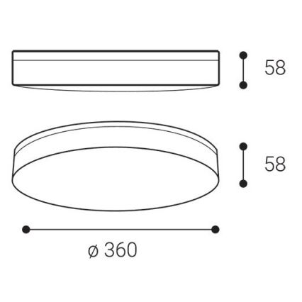 LED2 - LED griestu gaismeklis vannas istabai YPSO LED/30W/230V 3000/4000K IP54 Ø 36 cm balts