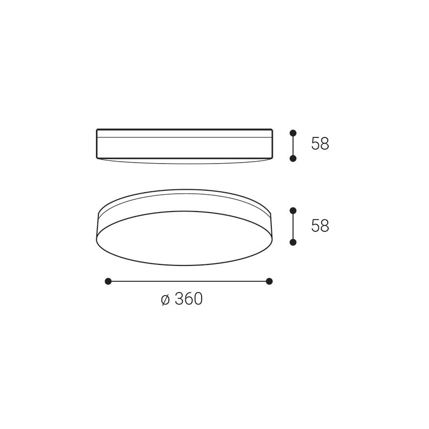 LED2 - LED griestu gaismeklis vannas istabai YPSO LED/30W/230V 3000/4000K IP54 Ø 36 cm balts