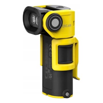 Ledlenser EXC6R - LED regulējams uzlādējamais lukturis ar uzlādes staciju LED/1900 mAh IP68 300 lm 10 h dzeltens