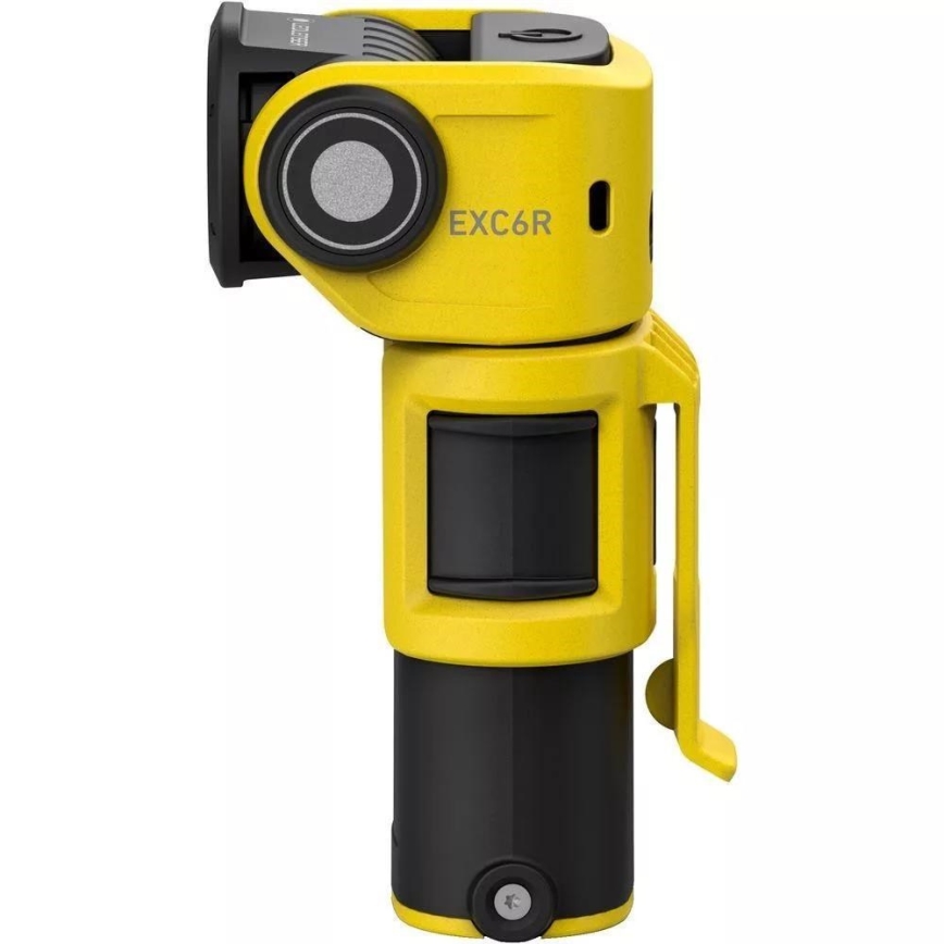 Ledlenser EXC6R - LED regulējams uzlādējamais lukturis ar uzlādes staciju LED/1900 mAh IP68 300 lm 10 h dzeltens