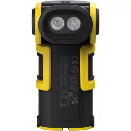 Ledlenser EXC6R - LED regulējams uzlādējamais lukturis ar uzlādes staciju LED/1900 mAh IP68 300 lm 10 h dzeltens