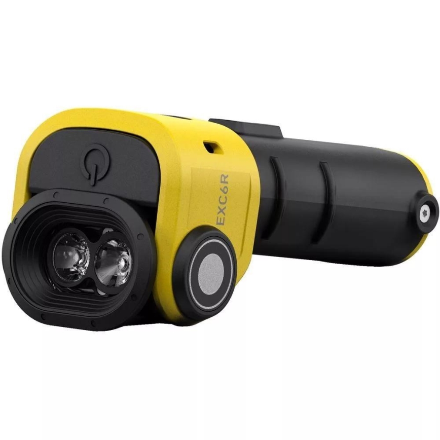 Ledlenser EXC6R - LED regulējams uzlādējamais lukturis ar uzlādes staciju LED/1900 mAh IP68 300 lm 10 h dzeltens