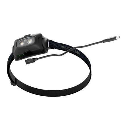Ledlenser HF4R Core - LED uzlādējams galvas lukturis ar regulējamu spilgtumu, LED/1000 mAh, IP68, 500 lm, 35 h, melns