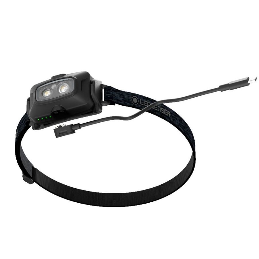 Ledlenser HF4R Core - LED uzlādējams galvas lukturis ar regulējamu spilgtumu, LED/1000 mAh, IP68, 500 lm, 35 h, melns