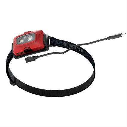Ledlenser HF4R Core - LED uzlādējamā galvas lampa ar regulējamu spilgtumu LED/1000 mAh IP68 500 lm 35 h sarkana