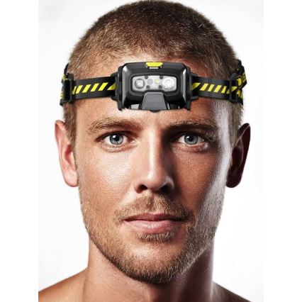 Ledlenser HF6R Work - LED galvas lukturis ar regulējamu spilgtumu, uzlādējams, 2000 mAh, IP68, 800 lm, 60 h, melns