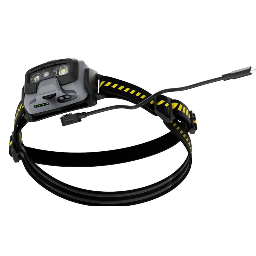 Ledlenser HF6R Work - LED galvas lukturis ar regulējamu spilgtumu, uzlādējams, 2000 mAh, IP68, 800 lm, 60 h, melns