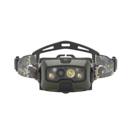 Ledlenser HF8R Core RGB - LED dimmējama uzlādējamā galvas lampa, 3700 mAh, IP68, 1600 lm, 90 h, zaļa