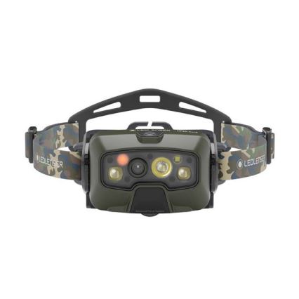 Ledlenser HF8R Core RGB - LED dimmējama uzlādējamā galvas lampa, 3700 mAh, IP68, 1600 lm, 90 h, zaļa