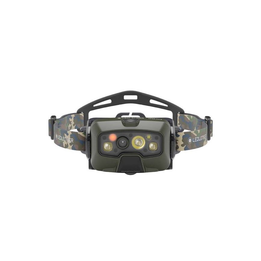 Ledlenser HF8R Core RGB - LED dimmējama uzlādējamā galvas lampa, 3700 mAh, IP68, 1600 lm, 90 h, zaļa