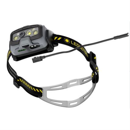 Ledlenser HF8R Work - LED uzlādējams galvas lukturis ar regulējamu spilgtumu, 3700 mAh, IP68, 1600 lm, līdz 90 h, melns