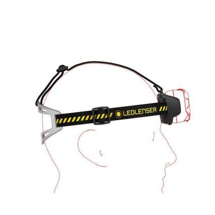 Ledlenser HF8R Work - LED uzlādējams galvas lukturis ar regulējamu spilgtumu, 3700 mAh, IP68, 1600 lm, līdz 90 h, melns