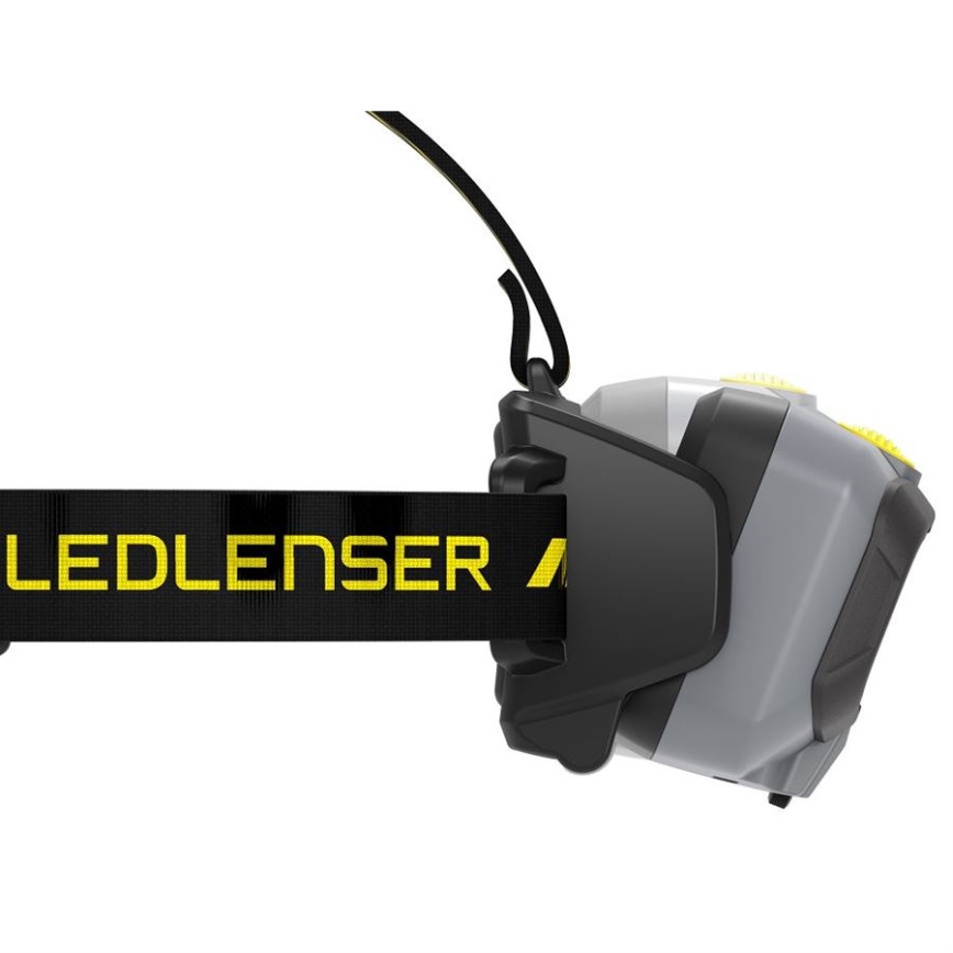 Ledlenser HF8R Work - LED uzlādējams galvas lukturis ar regulējamu spilgtumu, 3700 mAh, IP68, 1600 lm, līdz 90 h, melns