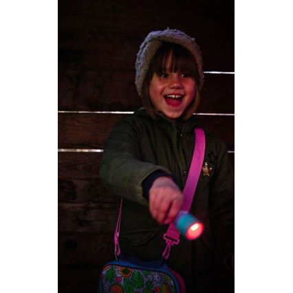 Ledlenser KIDBEAM4 RAINBOW - regulējams LED bērnu lukturītis, 2x AAA, IP44, violets