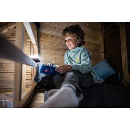 Ledlenser KIDCAMP6 DINO - pārnēsājama LED lampa ar regulējamu spilgtumu, LED/3xAAA, IP44, zaļa