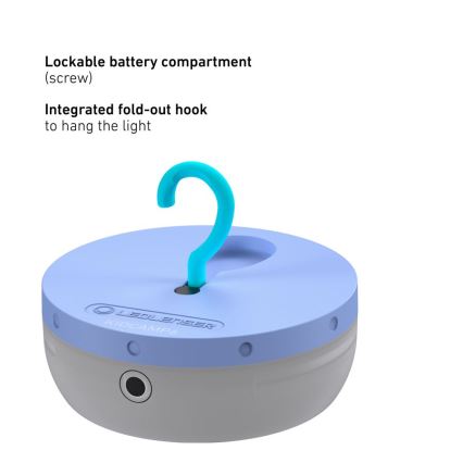 Ledlenser KIDCAMP6 RAINBOW - pārnēsājama LED lampa ar regulējamu spilgtumu LED/3xAAA IP44 zila