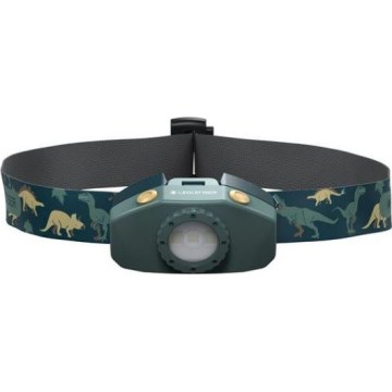 Ledlenser KIDLED2 DINO - bērnu LED galvas lampa ar regulējamu spilgtumu LED/1xAAA IPX4 40 lm 20 h zaļa