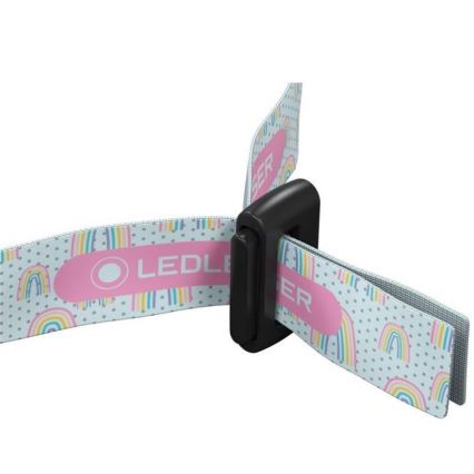 Ledlenser KIDLED2 RAINBOW - regulējama LED bērnu galvas lampa, LED/1xAAA, IPX4, 40 lm, 20 h, violeta