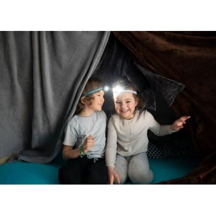 Ledlenser KIDLED4R DINO - uzlādējama bērnu LED galvas lampa ar regulējamu spilgtumu, 280 mAh, IPX4, 40 lm, 18 h, zaļa