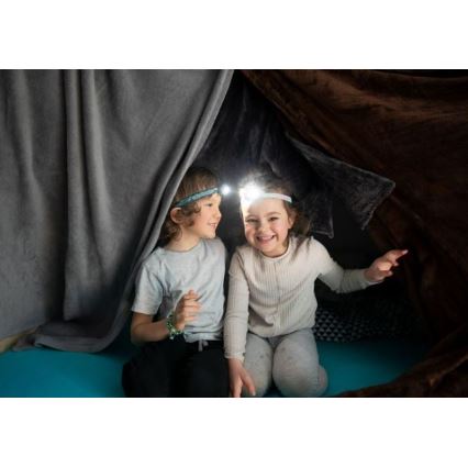Ledlenser KIDLED4R RAINBOW - uzlādējams bērnu LED galvas lukturis ar regulējamu spilgtumu, IPX4, 40 lm, 18 h, violets