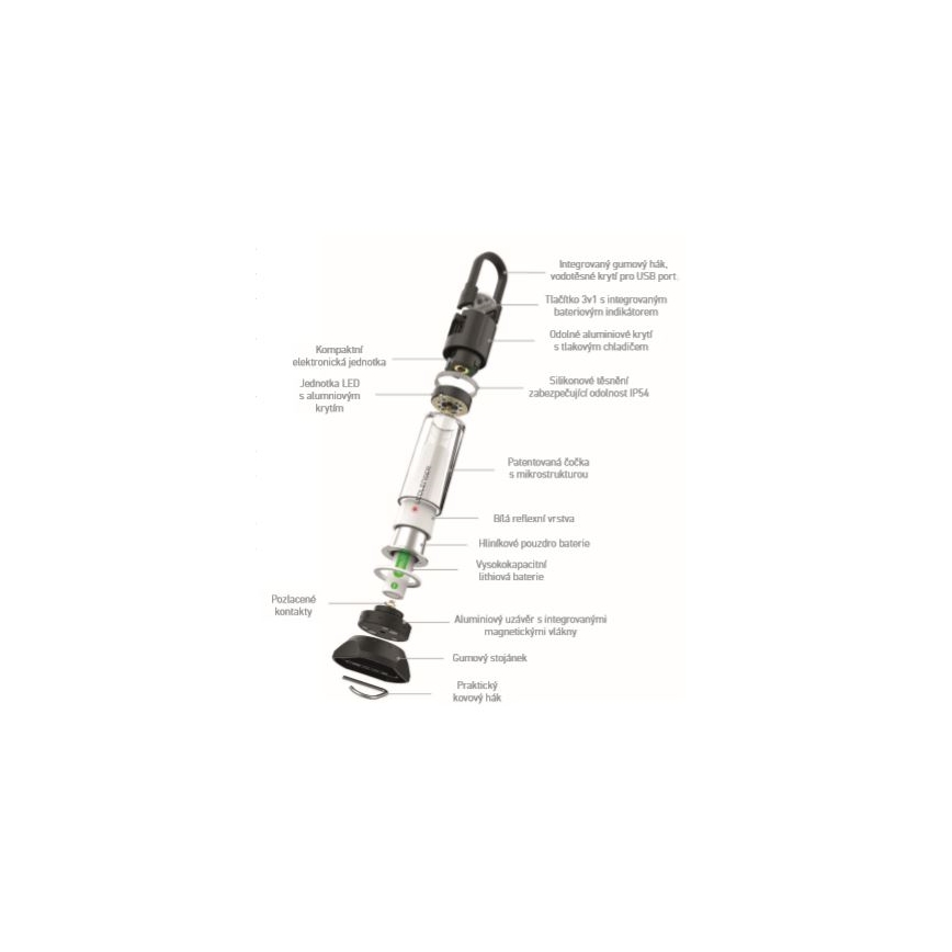Ledlenser ML6 - uzlādējams LED lukturis ar regulējamu spilgtumu, 3200 mAh, IP54, 750 lm