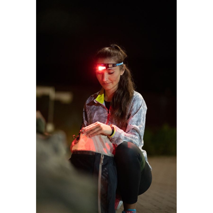 Ledlenser NEO1R - uzlādējamais LED galvas lukturis ar regulējamu spilgtumu, 730 mAh, IP67, 250 lm, 15 h, zils