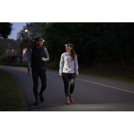 Ledlenser NEO5R - uzlādējamā LED galvas lampa ar regulējamu spilgtumu LED/1800 mAh IP54 600 lm 35 h melna/balta