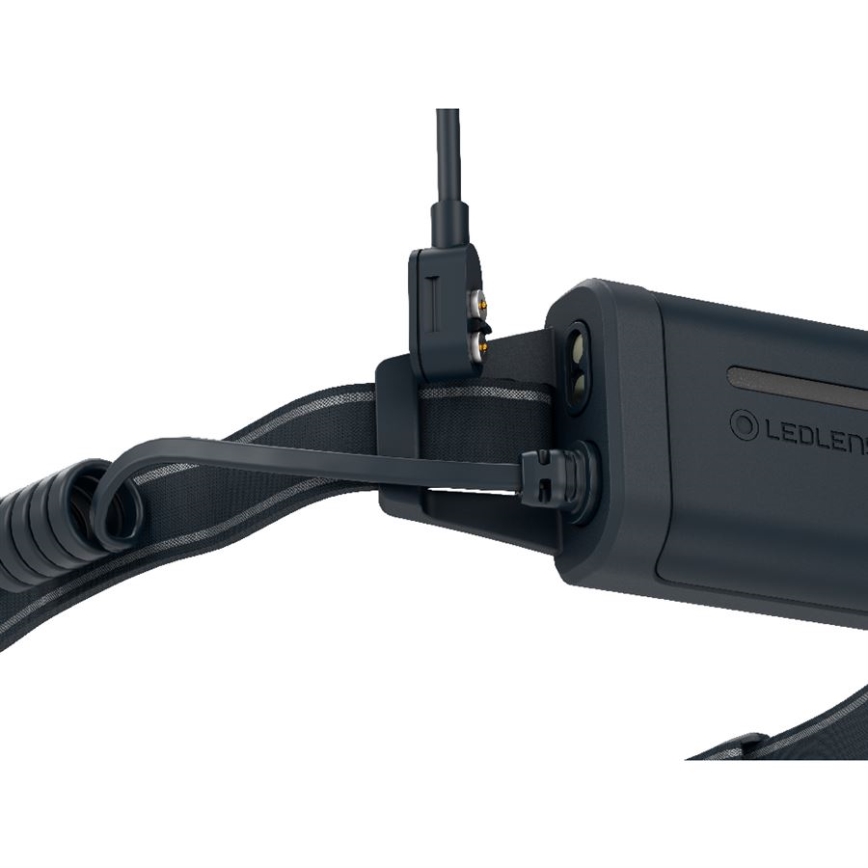 Ledlenser NEO5R - uzlādējamā LED galvas lampa ar regulējamu spilgtumu LED/1800 mAh IP54 600 lm 35 h melna/balta