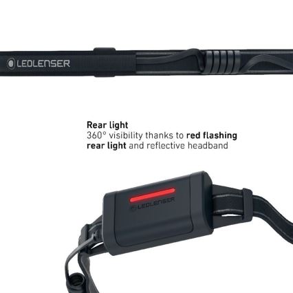 Ledlenser NEO5R - uzlādējamā LED galvas lampa ar regulējamu spilgtumu LED/1800 mAh IP54 600 lm 35 h melna/balta