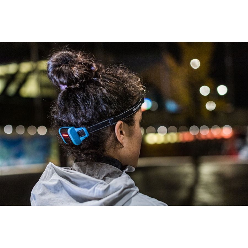 Ledlenser NEO5R - LED ar regulējamu spilgtumu uzlādējamā galvas lampa LED/1800 mAh IP54 600 lm 35 h zila