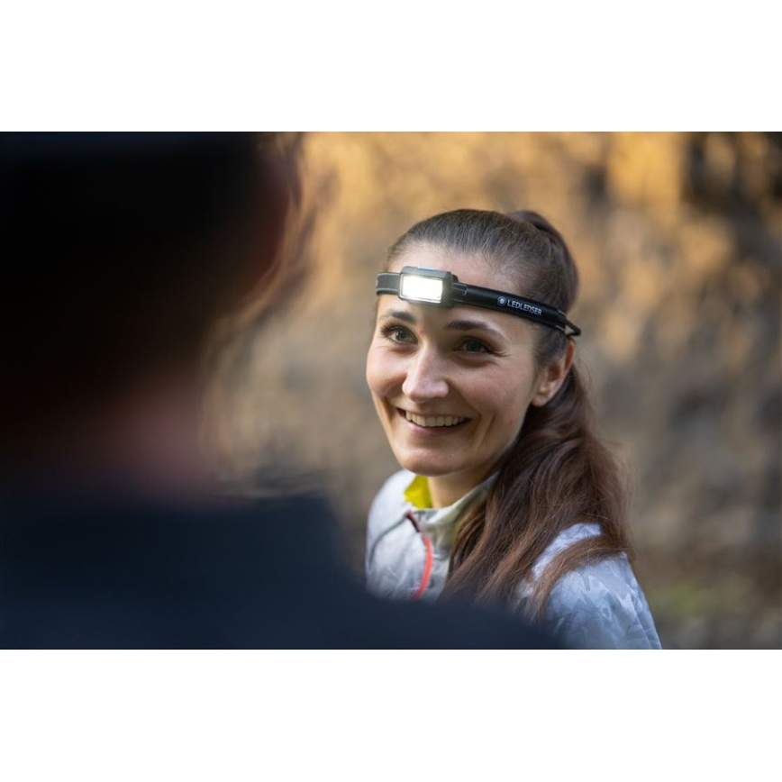 Ledlenser NEO5R - LED ar regulējamu spilgtumu uzlādējamā galvas lampa LED/1800 mAh IP54 600 lm 35 h zila