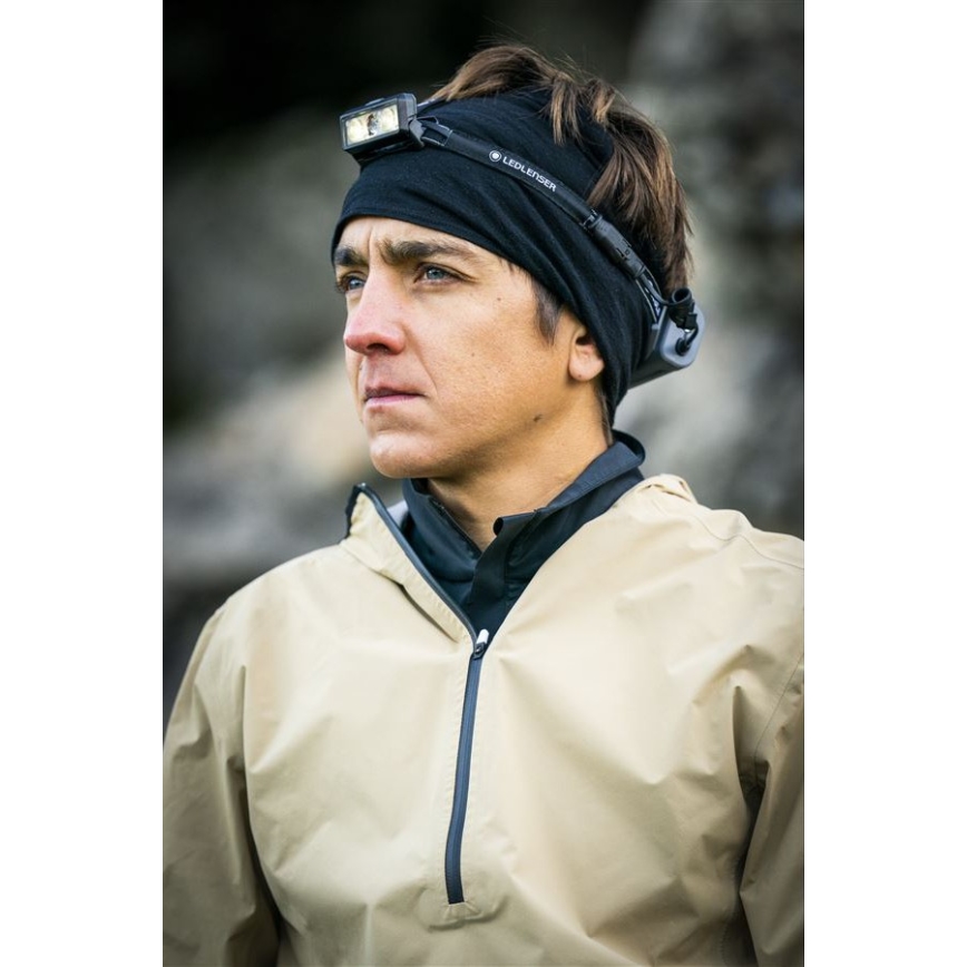 Ledlenser NEO9R - LED uzlādējama galvas lampa ar regulējamu spilgtumu LED/5000 mAh IP54 1200 lm 120 h melna/pelēka