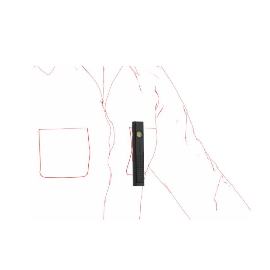Ledlenser W4R - uzlādējams LED darba lukturis ar regulējamu spilgtumu, 760 mAh, IP54, 220 lm