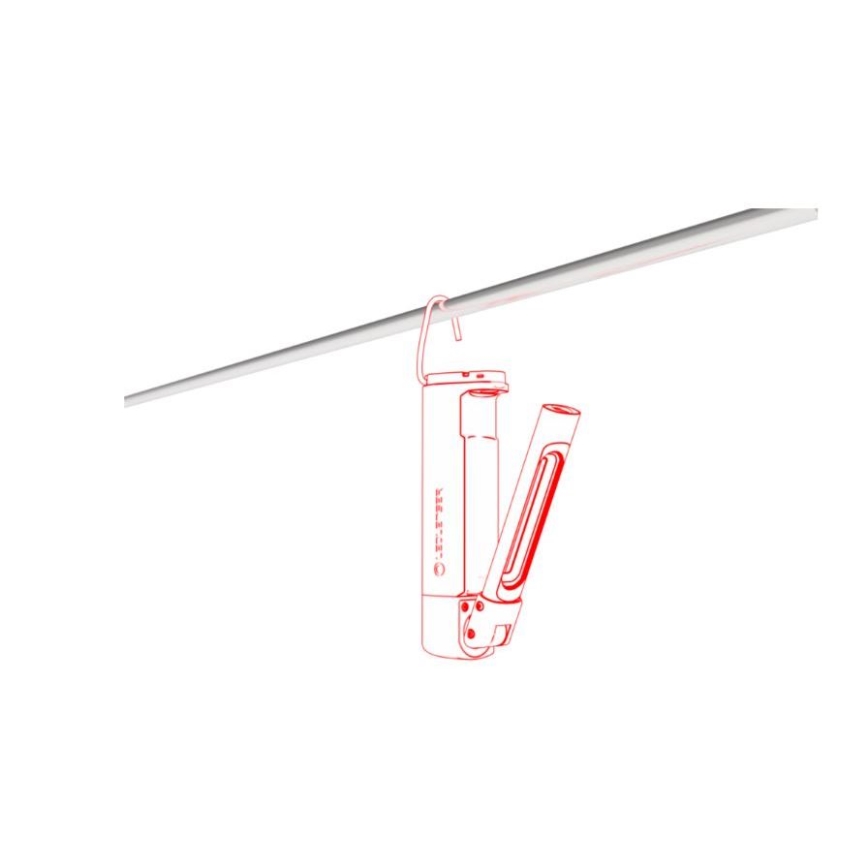 Ledlenser W7R - uzlādējams LED darba lukturis ar regulējamu spilgtumu, 2500 mAh, IP54, 600 lm